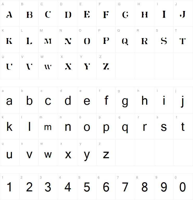 Jot Stencil字体