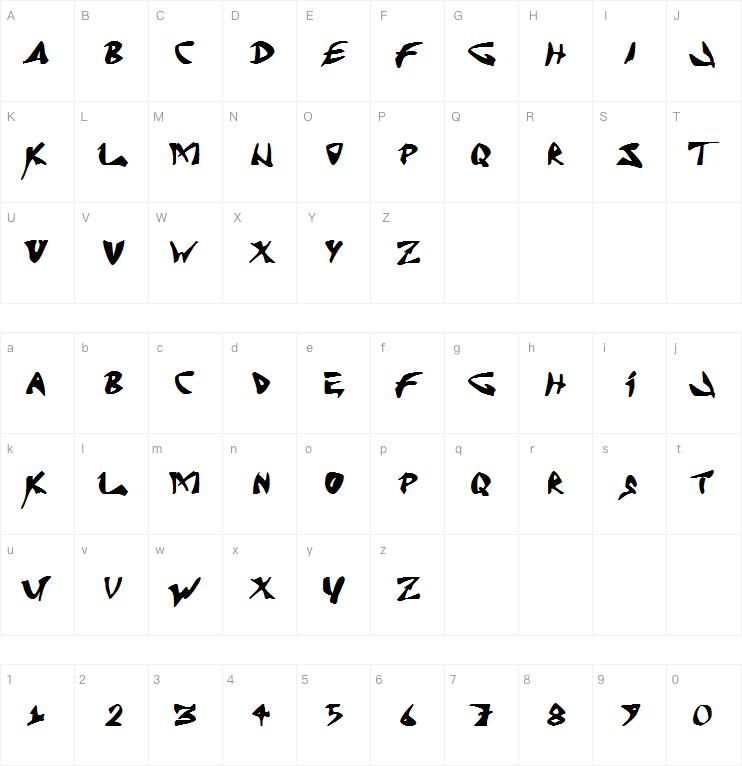 J Random C字体