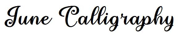 June Calligraphy字体