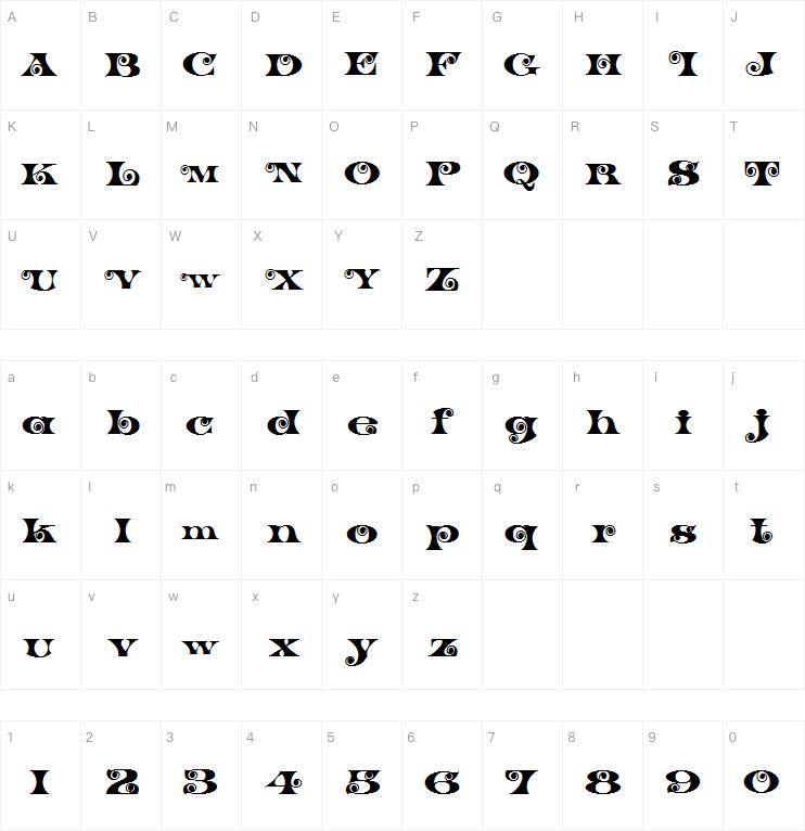 K22SpiralSwash字体