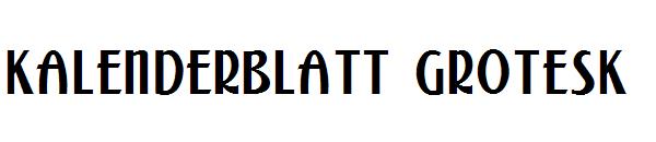 Kalenderblatt Grotesk
