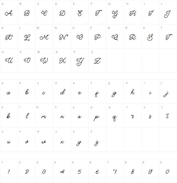 Katteris - Monoline Calligraphy字体