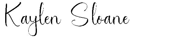 Kaylen Sloane字体