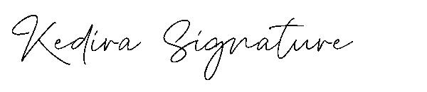 Kedira Signature字体