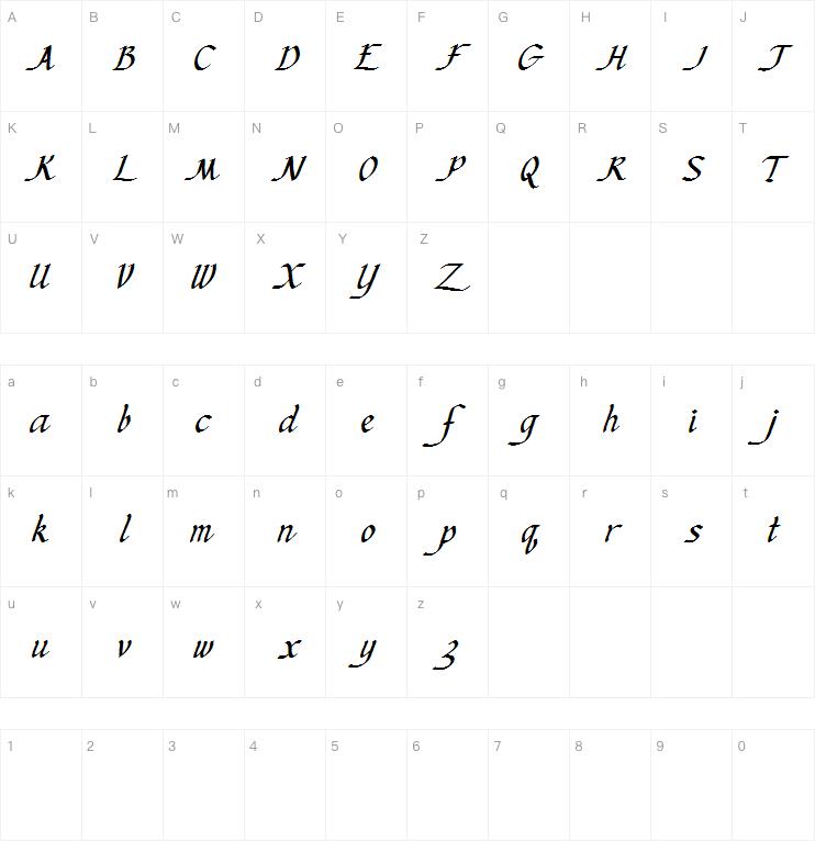 Ken's Calligraphic字体
