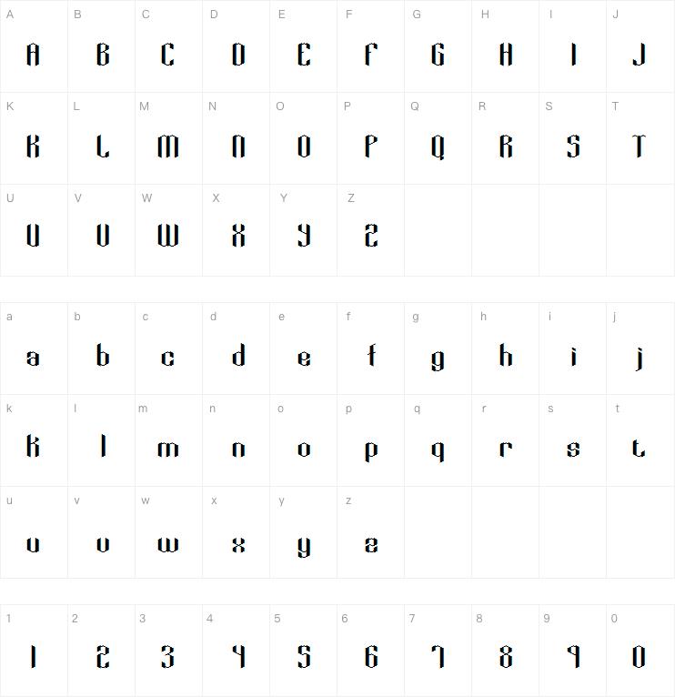 Key Ridge BRK字体