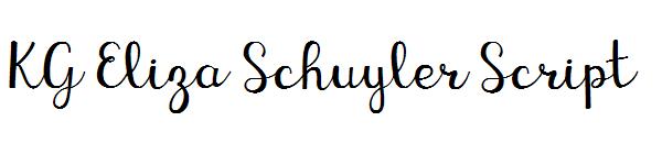 KG Eliza Schuyler Script字体