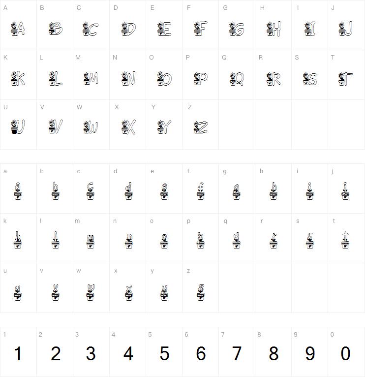 KG FLOWER字体
