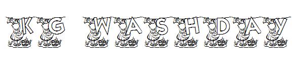 KG WASHDAY字体