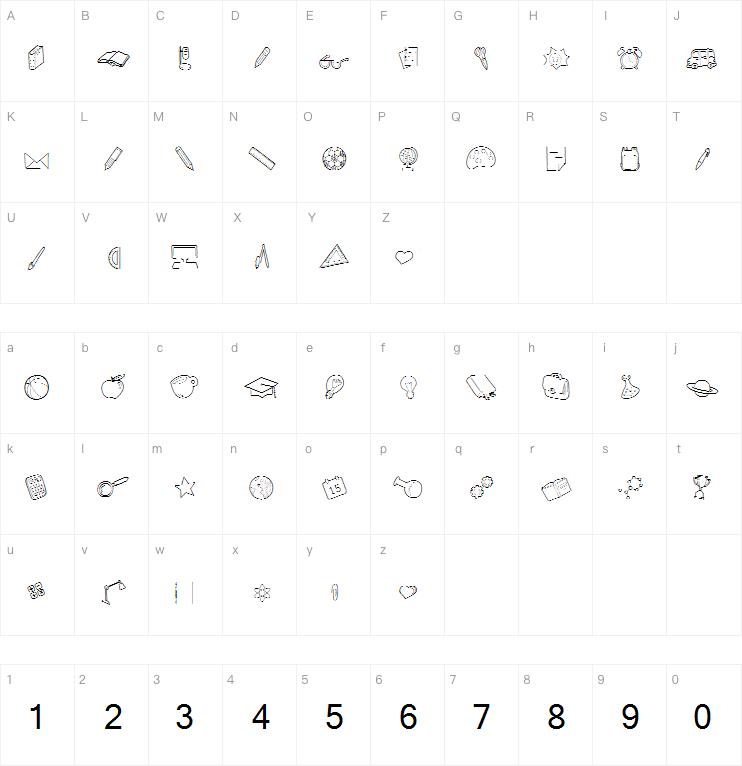 Kid Knowledge Clipart字体