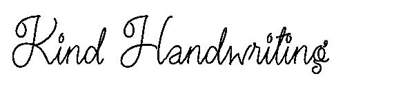 Kind Handwriting