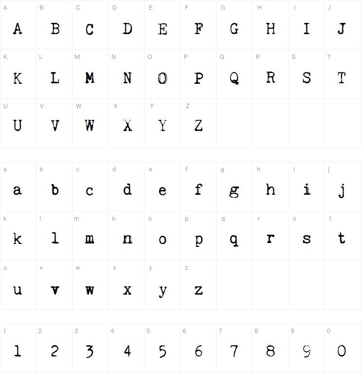 Kingthings Trypewriter字体