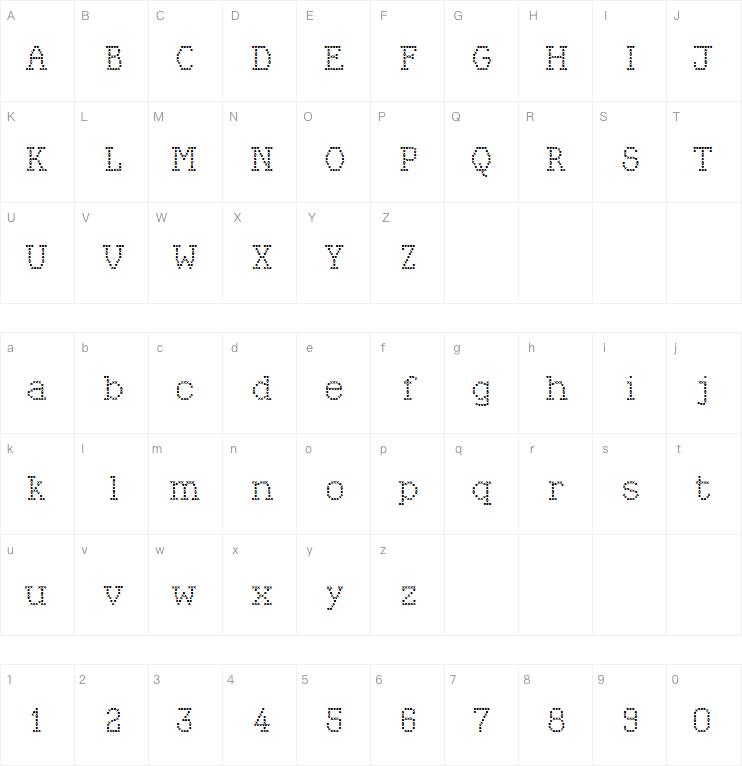 Kingthings Xstitch字体