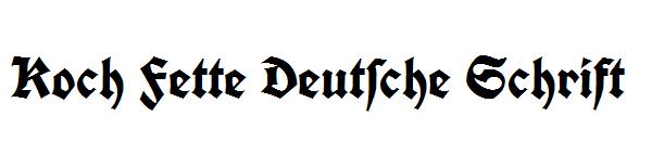 Koch Fette Deutsche Schrift