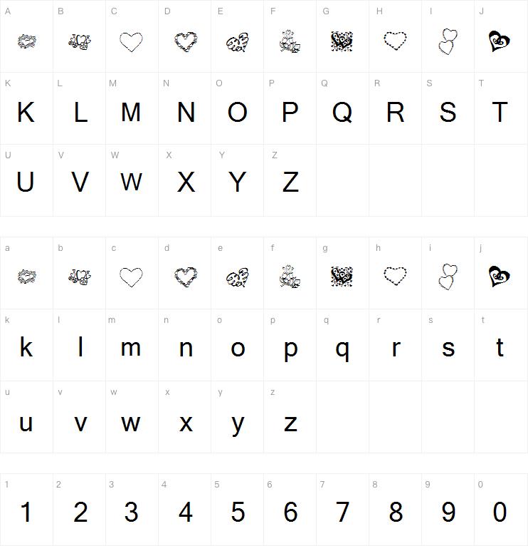 KR All About The Heart字体