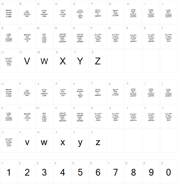 KR Babiez Two字体