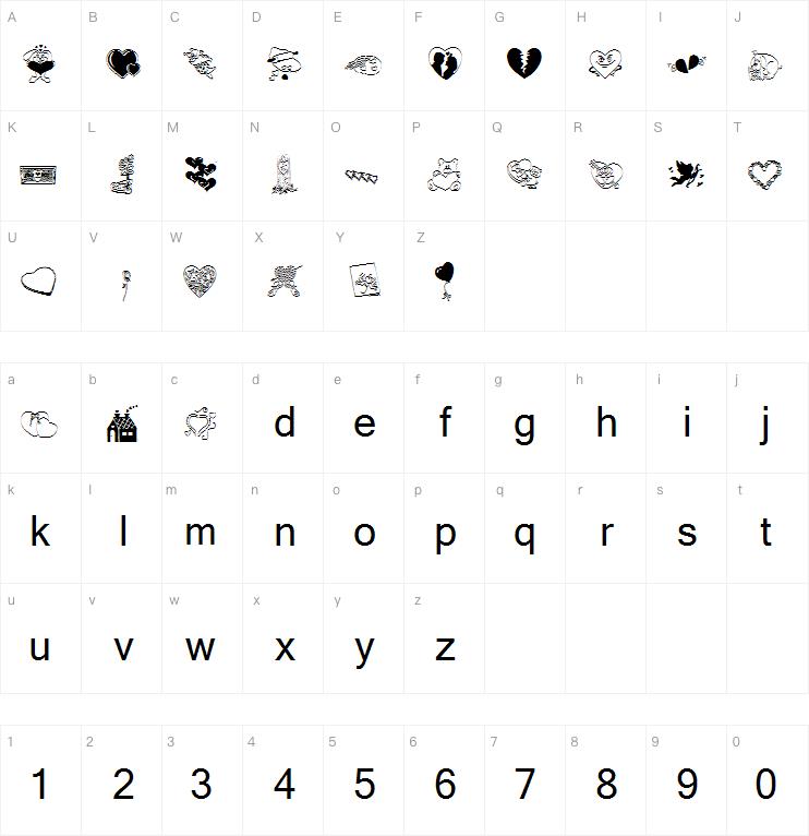 KR Belated Valentine字体