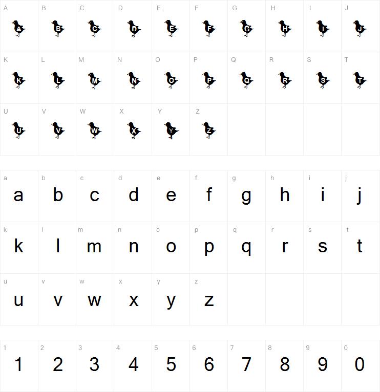 KR Blackbird字体