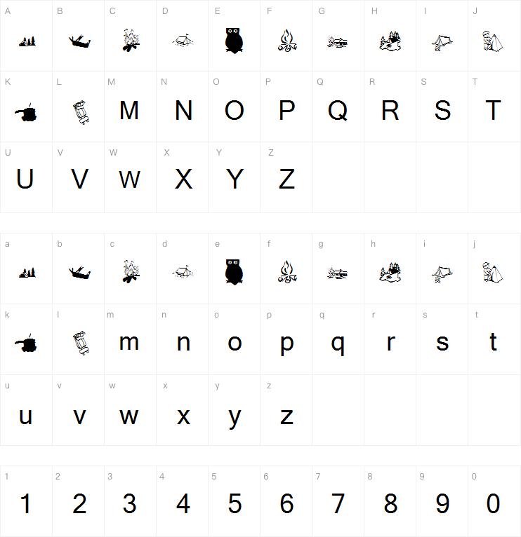 KR Camping字体