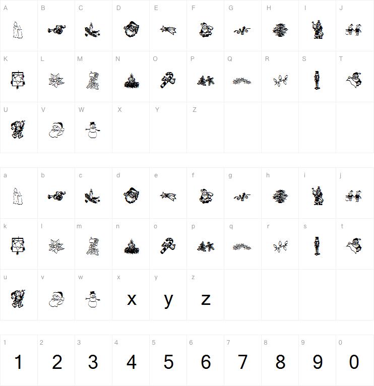 KR Christmas Dings 2004 Six字体