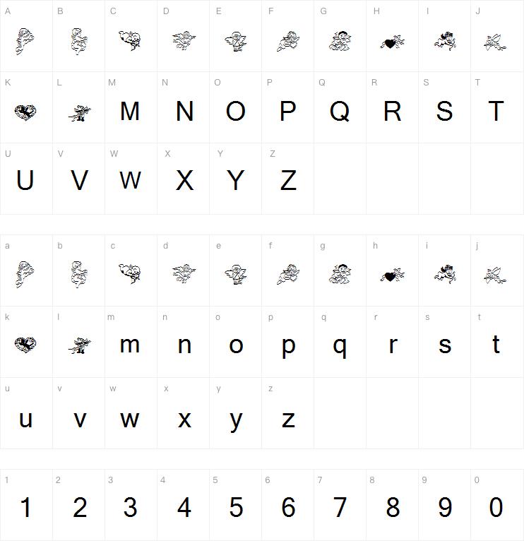 KR Cupids 2003字体