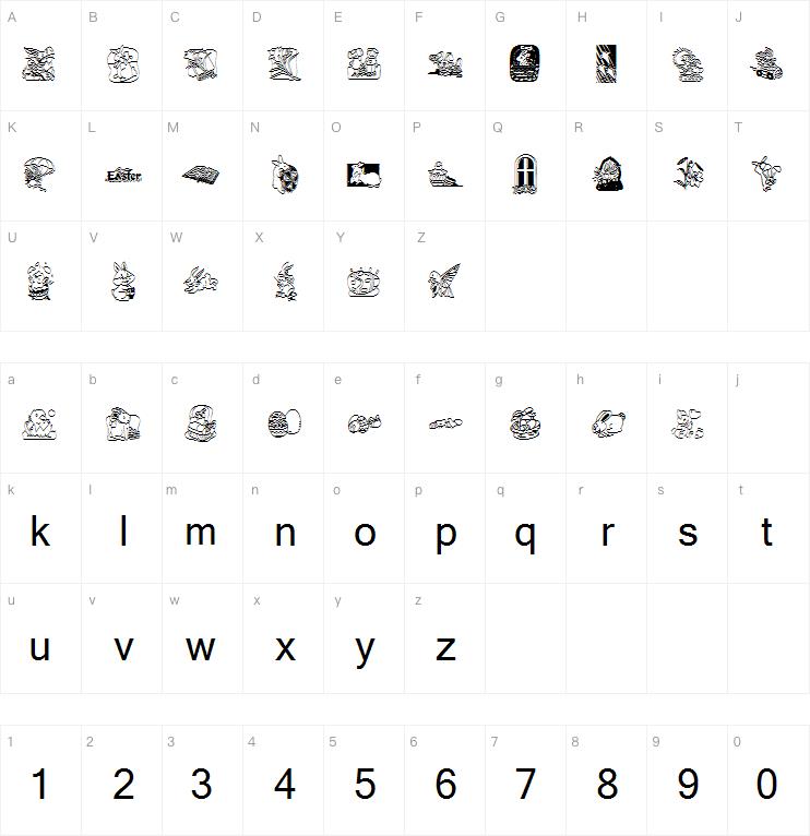 KR Easter 2003字体