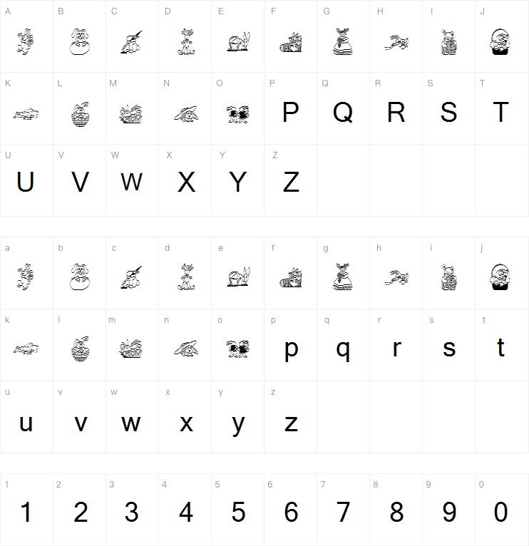 KR Easter Bunnies字体