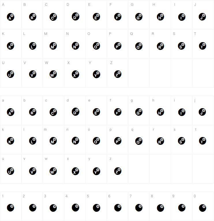 KR Eight Ball字体