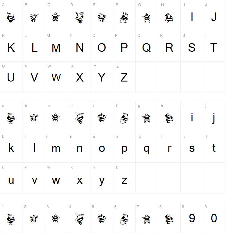 KR Eight Santas字体