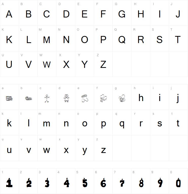 KR First Years Dings字体