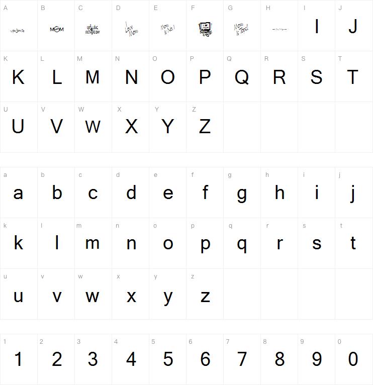 KR Mother's Day Dings字体