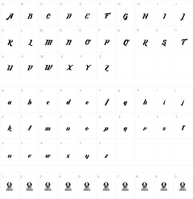 Labyrinthe du Paradis字体