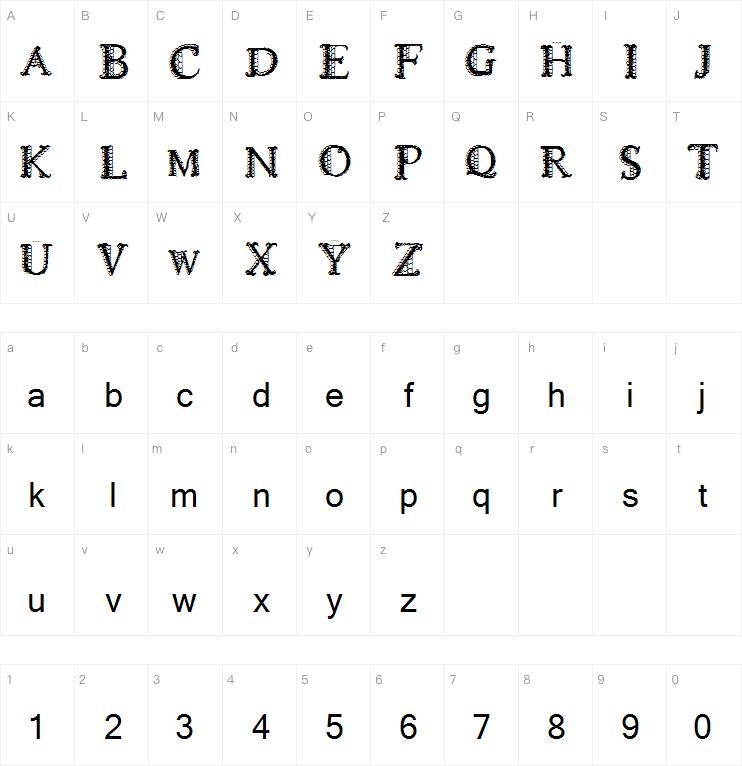 LACETRIM字体