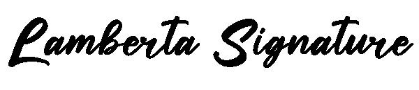 Lamberta Signature字体