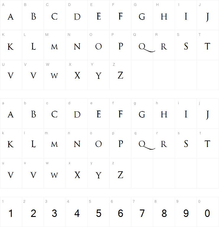 Lapidary roman字体