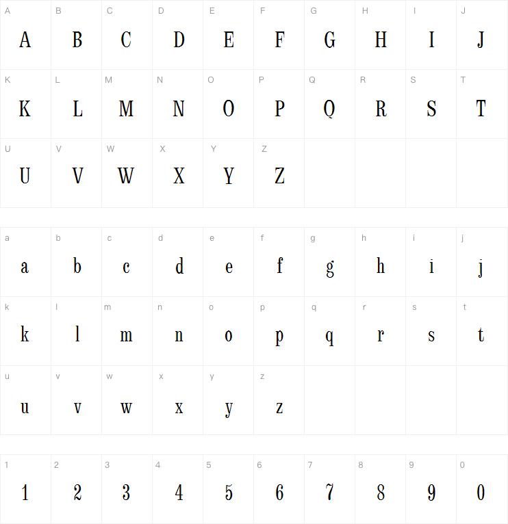 LatinCondensed字体