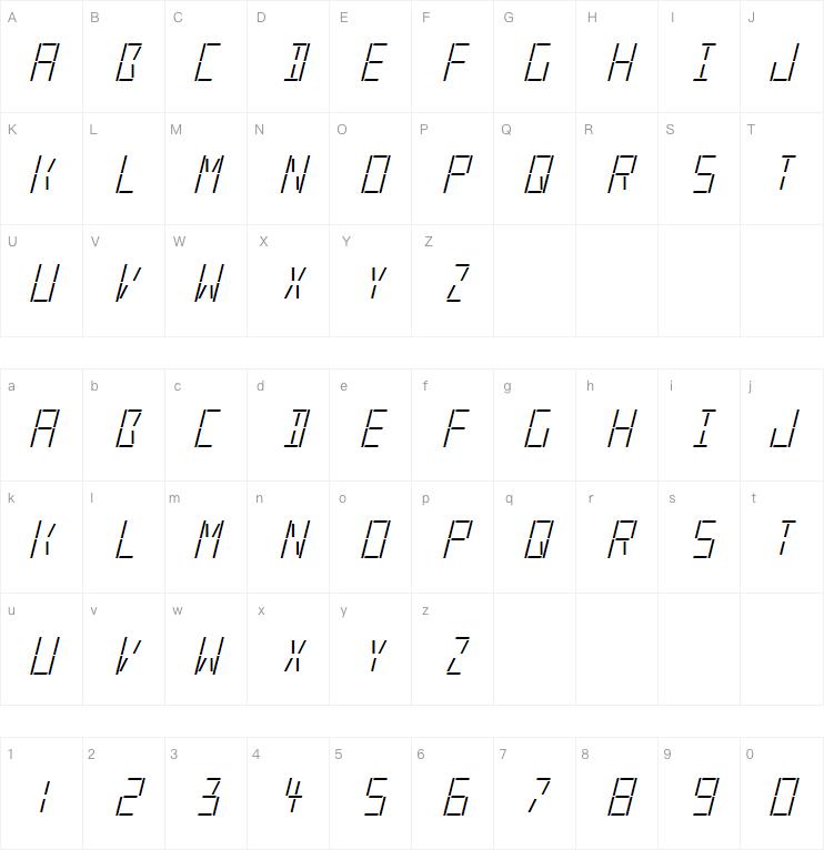 LED Real字体