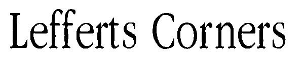 Lefferts Corners字体