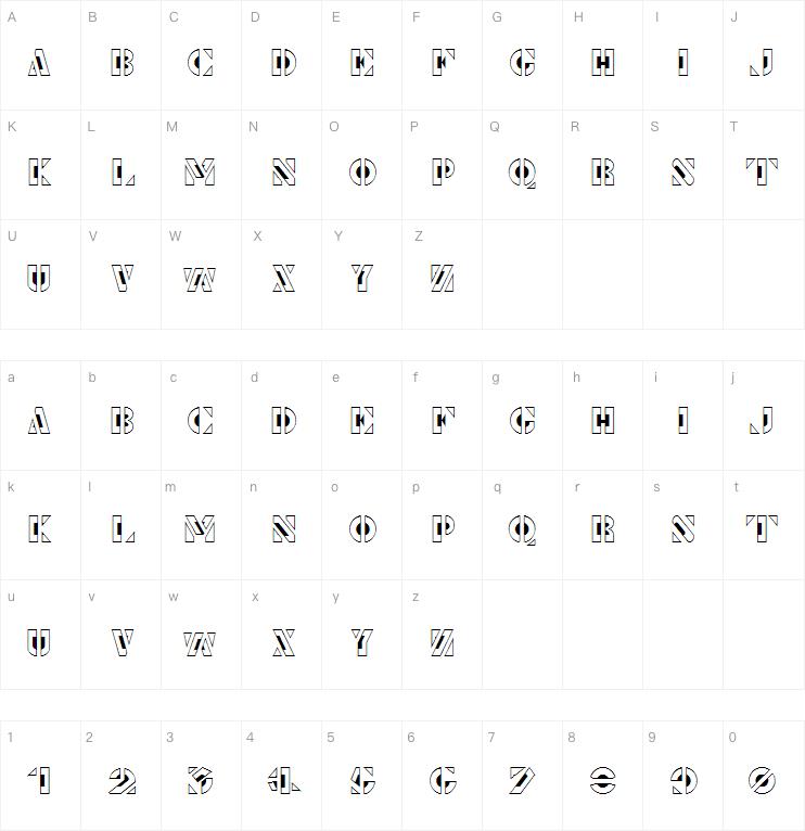 Le Pochoir Creux字体