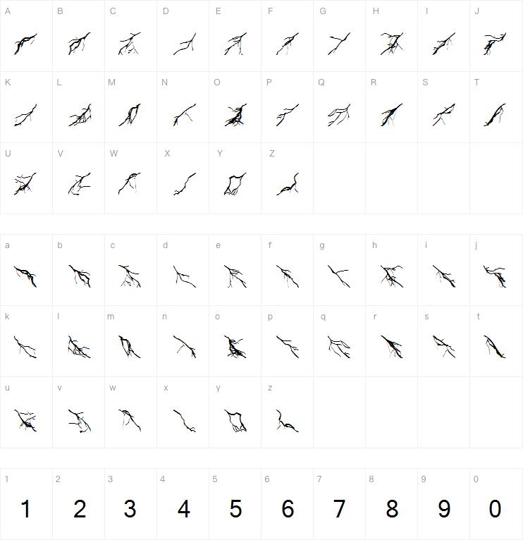 Lightning Bolts字体