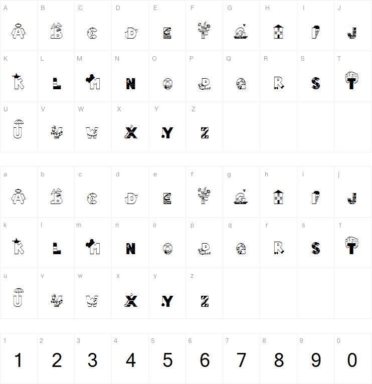 LMS A Is For Angel字体