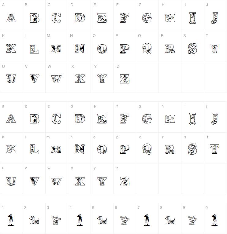 LMS Woody's Roundup字体