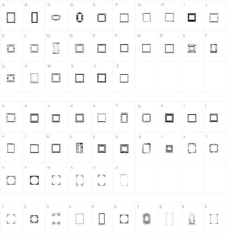 Lots of Frames字体