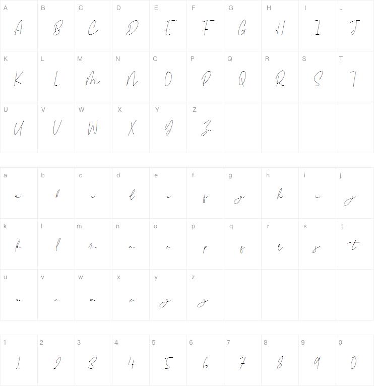 Lovely Amatis Signature字体