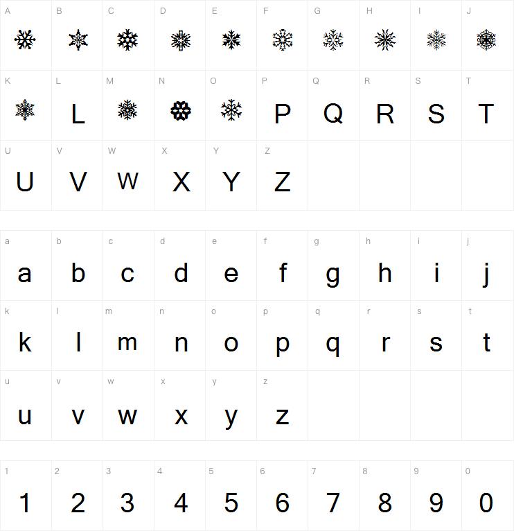 lpsnowflake字体