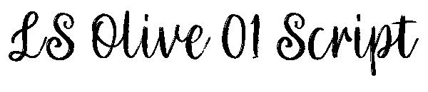 LS Olive 01 Script字体