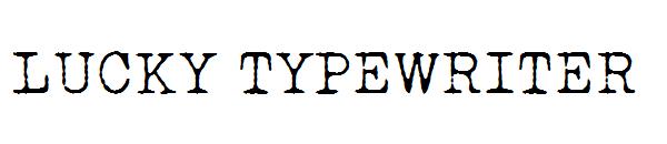 LUCKY TYPEWRITER字体