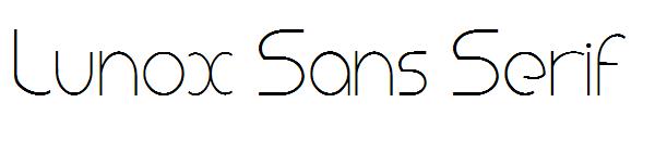 Lunox Sans Serif字体
