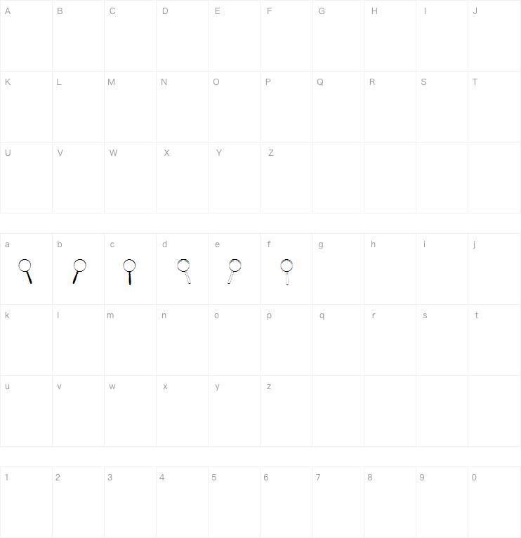 Magnifying Glass字体