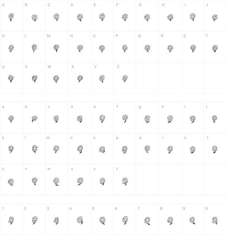 Maja's Flowers字体